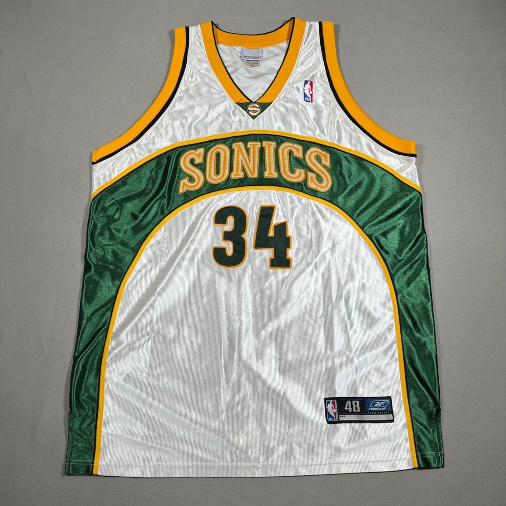 Vintage Reebok Ray Allen Seattle SuperSonics Authentic NBA Jersey 34 Size 48 XL